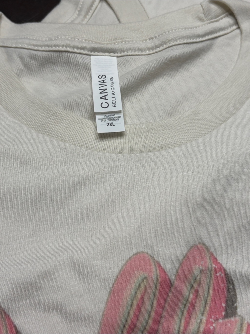 NWT Country Dolly Parton Graphic Tee Beige and Pink - Picture 2 of 6